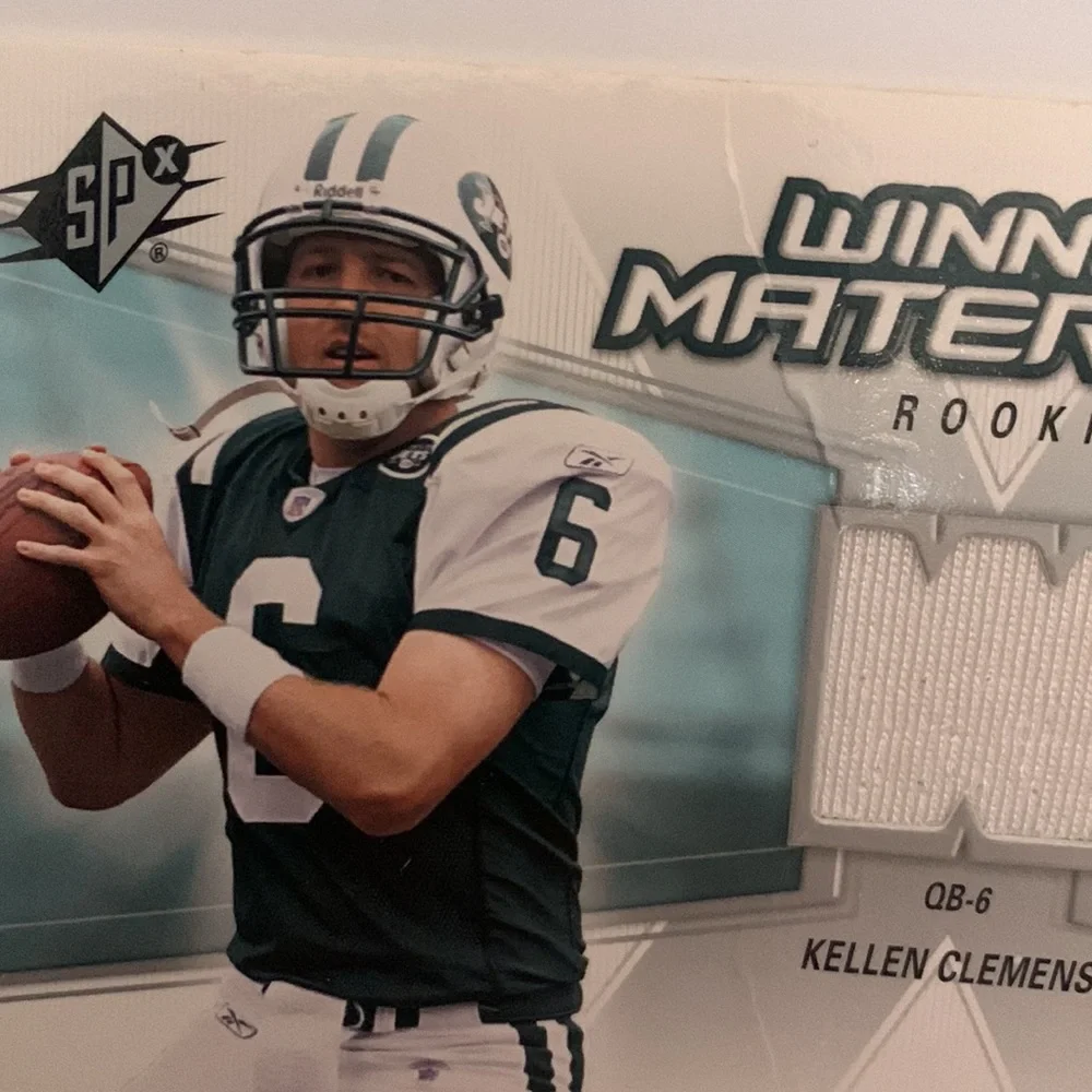 2006 Upper Deck Winning Materials Kellen Clemens Jersey NY Jets #WMR-KC (015)